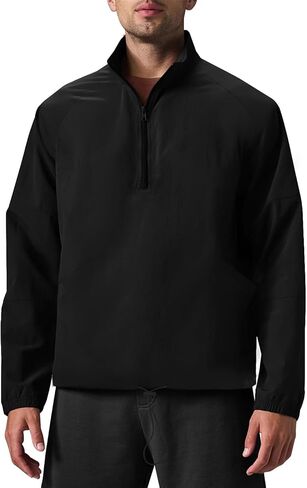 Men's Lightweight Quarter Zip Pullover-Casual Sweatshirt Athletic Track Jackets Cycling Golf for Men with Pockets in Saudi Arabia