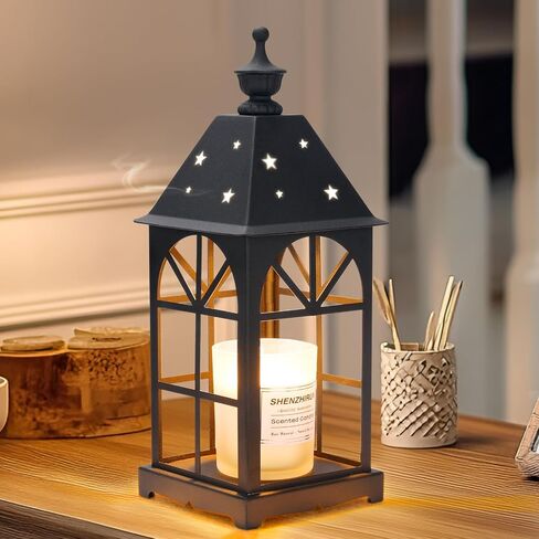 Vintage Candle Warmer Lamp with Timer and Dimmer, Electric Candle Lamp for Home Decor, Cozy Present for Mothers Day, Birthday, House Warming (2 Bulbs Included) in Saudi Arabia