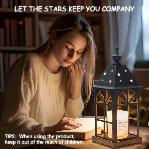 Vintage Candle Warmer Lamp with Timer and Dimmer, Electric Candle Lamp for Home Decor, Cozy Present for Mothers Day, Birthday, House Warming (2 Bulbs Included) in Saudi Arabia