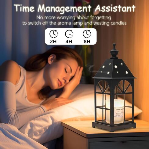 Vintage Candle Warmer Lamp with Timer and Dimmer, Electric Candle Lamp for Home Decor, Cozy Present for Mothers Day, Birthday, House Warming (2 Bulbs Included) in Saudi Arabia