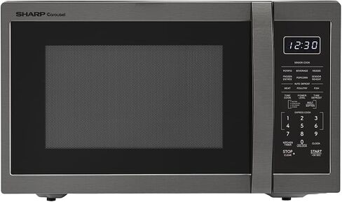 SHARP ZSMC1464HS Oven with Removable 12.4" Carousel Turntable. Orville Redenbacher's Certified Cubic Feet, 1100 Watt with Inverter Technology Countertop Microwave, 1.4 CuFt, Stainless Steel in Saudi Arabia