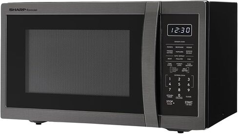 SHARP ZSMC1464HS Oven with Removable 12.4" Carousel Turntable. Orville Redenbacher's Certified Cubic Feet, 1100 Watt with Inverter Technology Countertop Microwave, 1.4 CuFt, Stainless Steel in Saudi Arabia