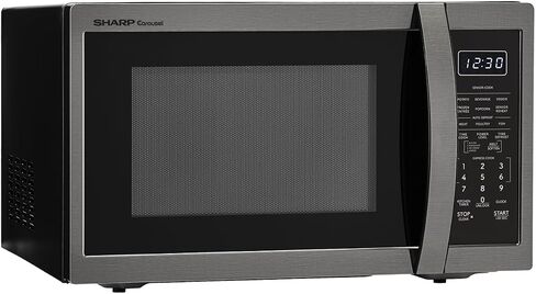 SHARP ZSMC1464HS Oven with Removable 12.4" Carousel Turntable. Orville Redenbacher's Certified Cubic Feet, 1100 Watt with Inverter Technology Countertop Microwave, 1.4 CuFt, Stainless Steel in Saudi Arabia