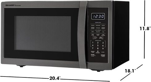 SHARP ZSMC1464HS Oven with Removable 12.4" Carousel Turntable. Orville Redenbacher's Certified Cubic Feet, 1100 Watt with Inverter Technology Countertop Microwave, 1.4 CuFt, Stainless Steel in Saudi Arabia