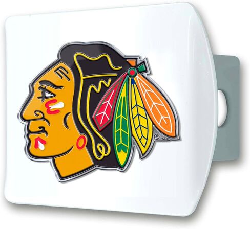 FANMATS 43886 NHL - غطاء ربط ملون كولورادو أفالانش - أبيض مع شعار معدني ثلاثي الأبعاد من الكروم - سهل التركيب على الشاحنة، وسيارات الدفع الرباعي، والسيارة - هدية مثالية لمحبي Die Hard NHL in Saudi Arabia
