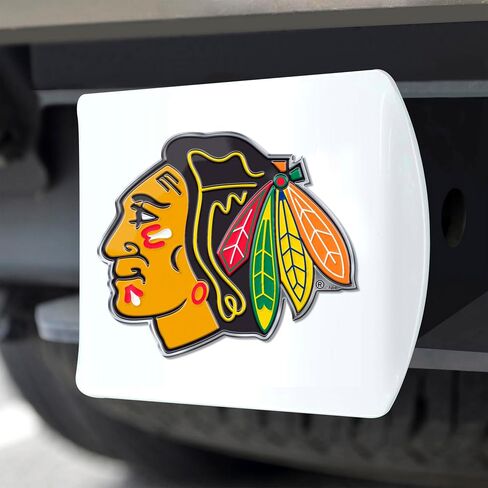 FANMATS 43886 NHL - غطاء ربط ملون كولورادو أفالانش - أبيض مع شعار معدني ثلاثي الأبعاد من الكروم - سهل التركيب على الشاحنة، وسيارات الدفع الرباعي، والسيارة - هدية مثالية لمحبي Die Hard NHL in Saudi Arabia