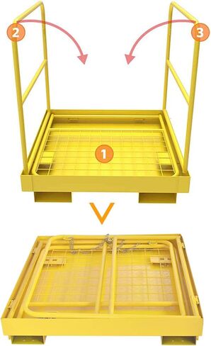 36 "× 36" بوصة قفص أمان للرافعة الشوكية رافعة شوكية منصة العمل الثقيلة القابلة للطي - سلسلة in Kuwait