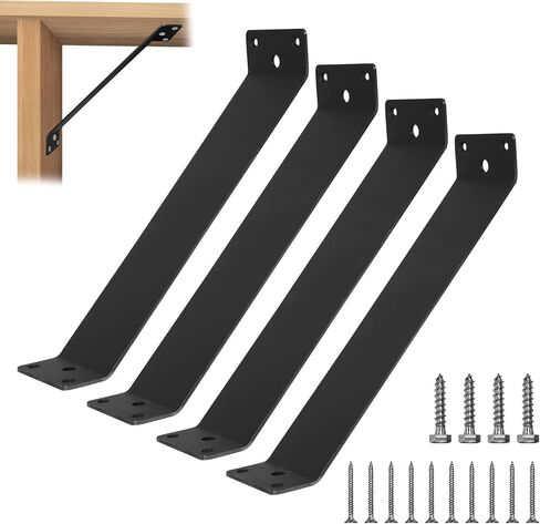 Angle Brackets 4 Pcs 7.3" Inside Mount 45-Degree Angle Corner Braces Inside Joint for Wood Post and Beam Desk Edge Box Pergola Gazebo DIY Kit in Saudi Arabia