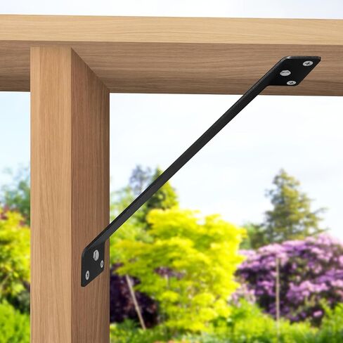 Angle Brackets 4 Pcs 7.3" Inside Mount 45-Degree Angle Corner Braces Inside Joint for Wood Post and Beam Desk Edge Box Pergola Gazebo DIY Kit in Saudi Arabia