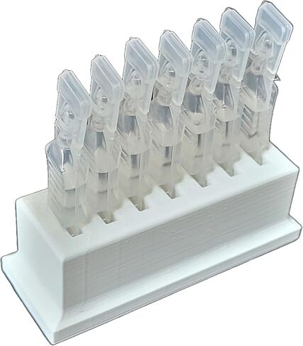 Znet3D Eye Drop Vials Holder & Storage - Upgraded Single-Use Disposable Vial Organizer with Extra Slot Space (White) in Saudi Arabia