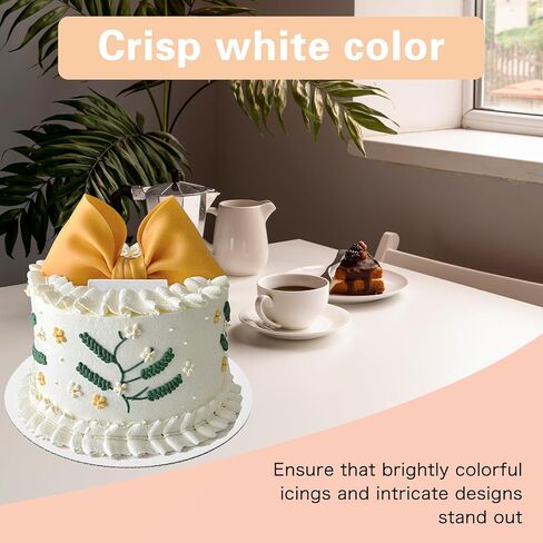 Yolev 10 PCS Round Cake Boards 10 Inch Food-Graded Cardboard Cake Plate White Cake Rounds Cake Base Waterproof and Oil-proof Cake Tray Cake Circles for Cake DIY, Dessert and Crafts Display in Saudi Arabia