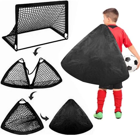 أهداف كرة القدم، مجموعة أهداف كرة القدم المحمولة القابلة للطي للأطفال في الهواء الطلق من FOME للفناء الخلفي 2 مجموعة شبكة كرة قدم 4x3 قدم، 12 مخاريط كرة قدم، سلم خفة الحركة وحقيبة حمل، معدات تدريب كرة القدم للأطفال الصغار in Kuwait
