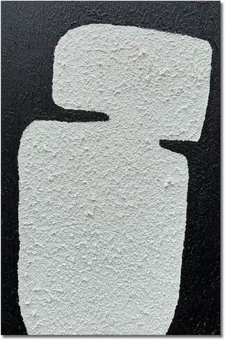 zoinart اليدوية أبيض وأسود الشاطئ جدار الفن 24x36 بوصة الحديثة مجردة البحر جدار الفن الكوارتز الرمال محكم جدار اللوحة لغرفة المعيشة غرفة نوم جدار ديكور in Kuwait