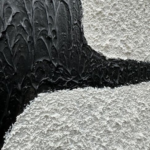 zoinart اليدوية أبيض وأسود الشاطئ جدار الفن 24x36 بوصة الحديثة مجردة البحر جدار الفن الكوارتز الرمال محكم جدار اللوحة لغرفة المعيشة غرفة نوم جدار ديكور in Kuwait