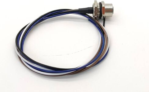 M12 Assembly Cable Screw Mounting M16 Thread with Wire AWG26 1M Shield (A Code 12 Pin Female Back Mount) in Saudi Arabia