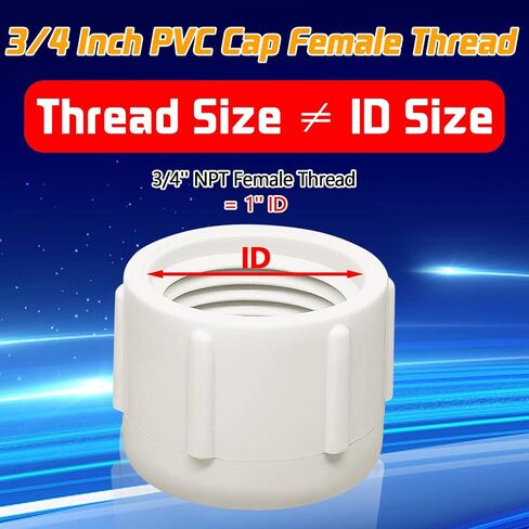 15 قطعة من قابس غطاء نهاية الأنبوب الأبيض PVC، محول تركيب وصلة توصيل الأنابيب البلاستيكية 1/2in NPT، موصل غطاء نهاية الماء الملولب PVC in Saudi Arabia