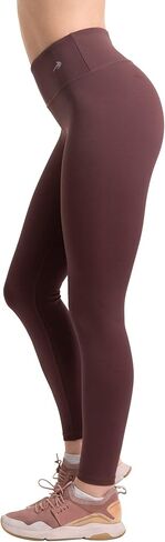 Compression Leggings for Women, Tummy Control Workout Gym Running Yoga Pants Brown in Kuwait