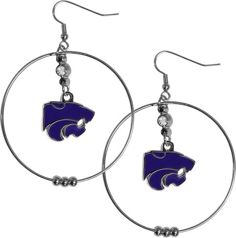 NCAA Memphis Tigers Hoop Earrings, 2", Blue in Saudi Arabia