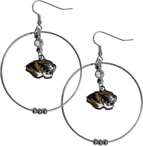 NCAA Memphis Tigers Hoop Earrings, 2", Blue in Saudi Arabia