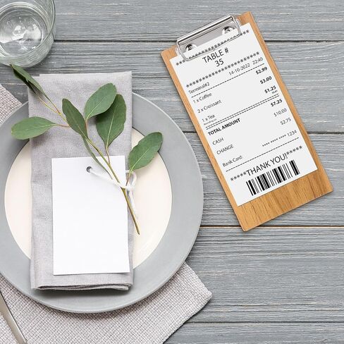 PATIKIL Check Presenters for Restaurants, 10Pcs Mini Clipboard Wood Check Holder Half Page Menu Holder for Restaurant Cafe Waitress Guest Check Server, Wood in Saudi Arabia