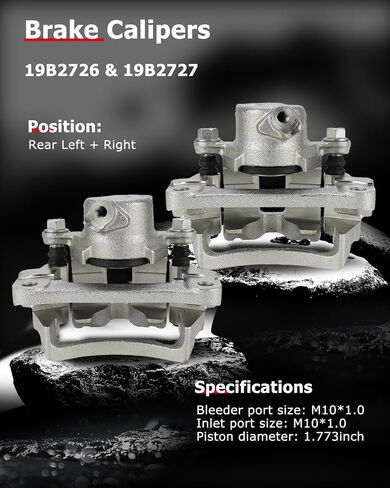 cciyu Performance Disc Brake Caliper with 19-2984 19-2985 fit for 2003-2009 for Toyota 4Runner,2005-2017 for Toyota Tacoma in Kuwait