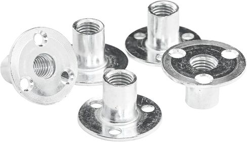 5Pcs M12 Tee Nut Carbon Steel T-Nuts Furniture Hardware Flange Insert Female Thread with Round Base 5pcs (M12) in Saudi Arabia