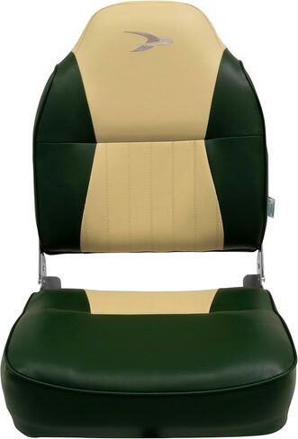 Wise 8WD640PLS-671 Lund Style High Back Boat Seat, Sand/Green in Saudi Arabia