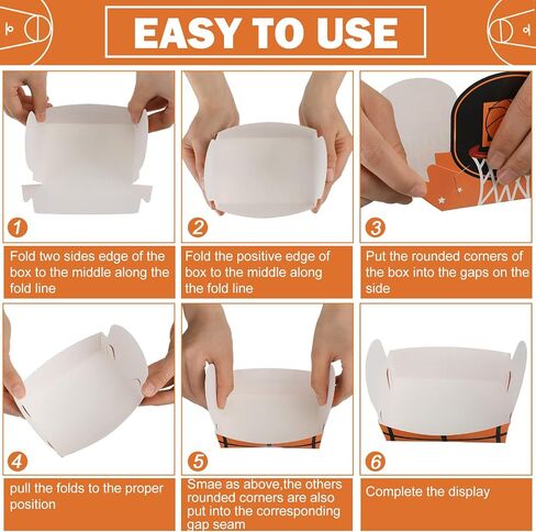 Hoolerry 2lb Sports Ball Party Decorations Paper Food Trays Disposable Food Boats Serving Trays Ball Theme Birthday Party Decorations Supplies(Orange Football Style, 120 Pcs) in Saudi Arabia