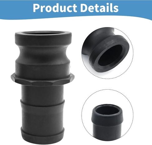 2Pcs E-200 2 Inch Camlock Coupling Kit, Polypropylene External Camlock with External Threads, Suitable for Industrial Chemical Pipelines in Saudi Arabia
