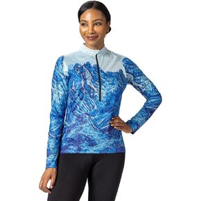 Terry Thermal Long Sleeve Bike Jersey - Women's Semi-Fitted Cycling Top - Brushed Interior for Cool Weather Riding