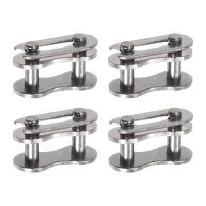 uxcell 4Pcs Chain Master Connector Link Roller 8mm Pitch Stainless Steel Standard Connecting Split Links for 05B Chain