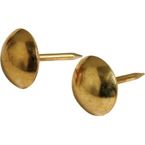 532464 Upholstery Nails Brass Finish (25-Pack), Gold