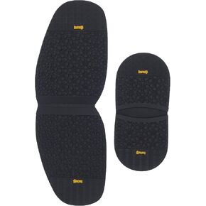 Shoe Repair Replacement Rubber Heels and Half Sole use for ice and Snow,4mm Thickness Half Sole and 7mm Heels (Black) in Saudi Arabia