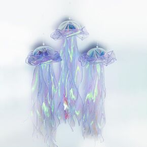 Jellyfish Hanging Decor Handmade Jelly Fish Ocean Party Decorations Light Up Jellyfish Lamp Under The Sea Themed Party Decor for Room