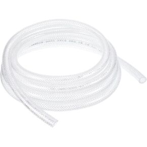PATIKIL 3/8" ID x 10 Ft Braided PVC Tubing, Clear Flexible High Pressure Reinforced Plastic Vinyl Tube Hose