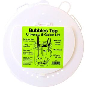 Marine Metal L-5 Bubbles Top 5 Gallon, Universal Lid W/Tabs, White
