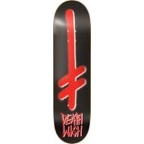 لوح تزلج Deathwish بشعار عصابة أسود/أحمر - 8.6 بوصة × 32 بوصة