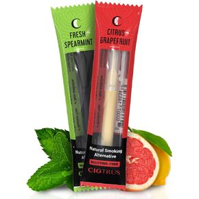 Cigtrus Smokeless Air Inhaler - Smoking Alternative, Tobacco-Free, Nicotine-Free, & Non-Electric, Oral Fixation Relief - Quit Smoking Aid & Vaping Aid, 2 Pack (ICY Peppermint & Fresh Spearmint)