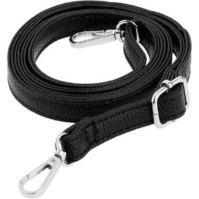 Purse Strap Replacement 33.4-59 Inch Adjustable Leather Belt for Purse Crossbody Bag Handbags,Black