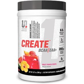 Undefined Nutrition Create BCAA/EAA+ (Orange Citrus) by Brian Shaw - Muscle Recovery and Endurance, 6.8g BCAA/EAA Matrix - Full Spectrum BCAA + Essential Amino Acids Supplement – 30 Servings