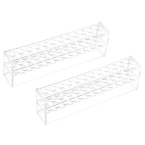 PATIKIL 12 Holes Test Tube Rack, 3Pcs 21mm Round Hole Acrylic Test Tube Holder Stand Suitable for Less Than 25ml Test Tube for Laboratory Scientific Experiments, Clear