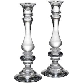 ريد آند بارتون ويستون طقم شمعدان كريستال مكون من قطعتين مقاس 11 بوصة، 5.50 رطل، شفاف in Kuwait