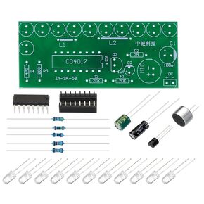 PATIKIL Soldering Practice Board, 1 Set Electronics Kit Prototype PCB Board DIY Welding Circuit Voice Control LED Light for Competition Experiment, 4-12V