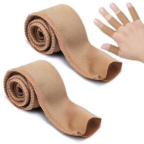 Geiserailie 2 Pcs Finger Compression Sleeves Finger Sleeves Protectors Finger Splint Brace Self Sizing Fingers and Breathable Elastic Thumb Compression Sleeves for Finger Swelling Sport