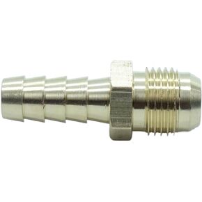 2 Pcs 3/8" SAE Male Flare to 3/8" Barb Brass Hose Fitting Connector Adapter