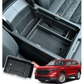Vesul Center Console Organizer Compatible with 2023 2024 Honda CRV CR-V Hybrid EX/EX-L/LX/SE/Sport/Touring ABS Insert Tray Storage Box Glove Pallet
