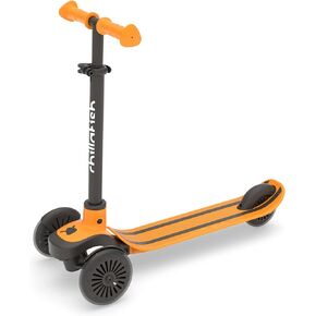 Chillafish Scotti 3-Wheel Lean-to-Steer Scooter with twintip Antislip Deck and Integrated Brake, Adjustable Height Handlebars, Comfy handgrips, for All Ages 3 and up, Flamingo