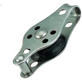 MarineNow Sailing Block Marine 316 Stainless Steel Rope Pulley with Becket Nylon Sheave Single Lashing Eye