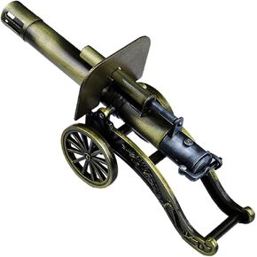 2024 Mini Firecracker Cannon Firecracker Launcher Zinc Alloy Cannon Model Length 20cm, Weight 330g for Living Room Office Gifts,Green,20cm