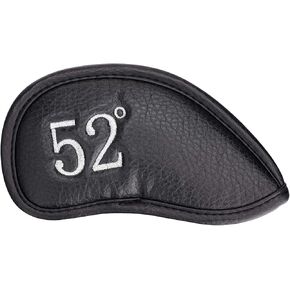 Craftsman Golf 1pc or 1 Set Synthetic Leather Black Golf Club Head Cover Wedge Iron Protective Headcover 48° 50° 52° 54° 56° 58° 60° 62° Or Custom Any No.
